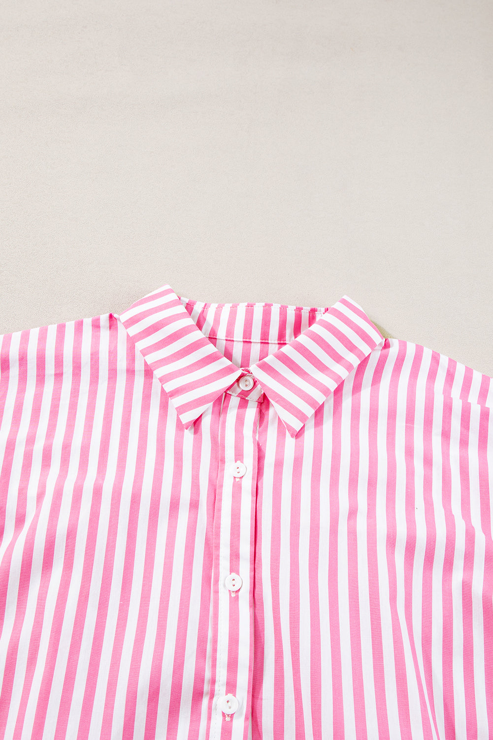 Green Stripe Dolman Sleeve Oversize Shirt